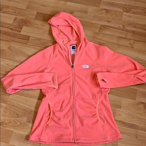 North Face zip front hoodie polartec classic small